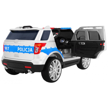 Auto SUV Policja na akumulator dla dzieci + Syreny + Światła + Megafon + Pilot